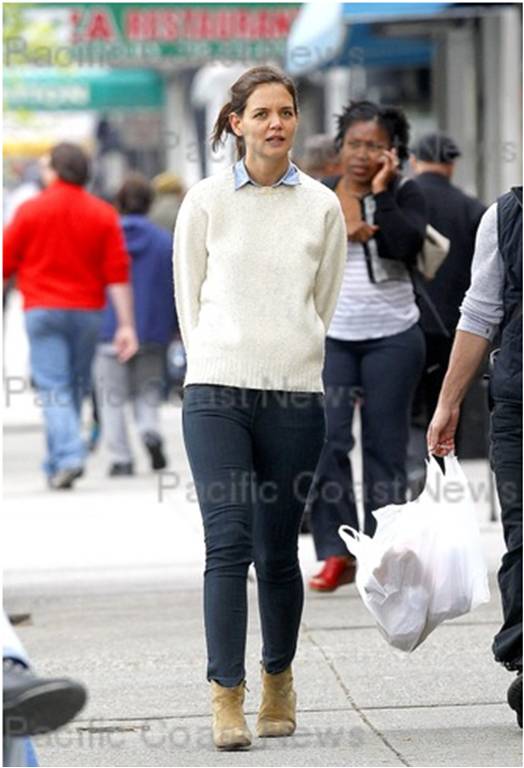 Katie Holmes Wearing Earnest Sewn jeans April 2012