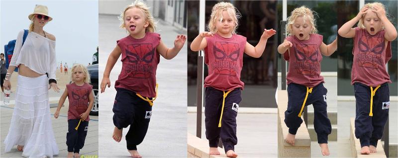 Zuma Rossdale in Junk Food Super Hero Pool Party Tee