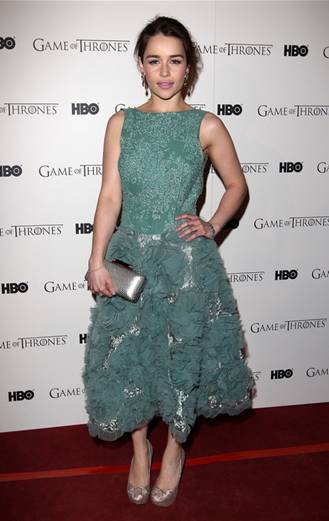 Emilia Clarke Wearing Moschino - Game of Thrones