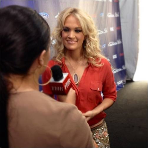 Carrie Underwood Wearing Liz James Designs