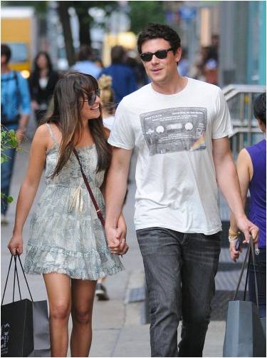 Cory Monteith wearing a Junk Food tee