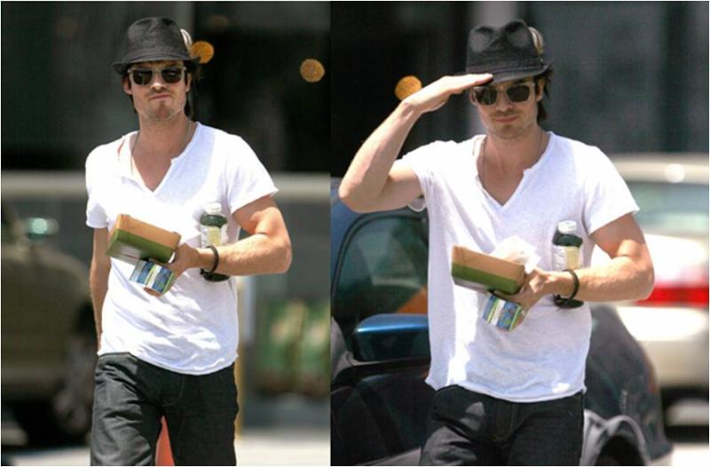 Ian Somerhalder wearing John Varvatos Shades