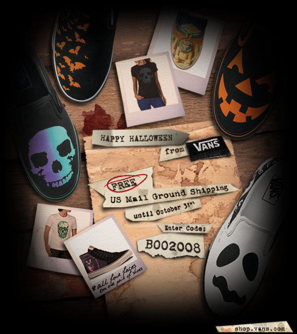 Vans Halloween Coupon October 2008