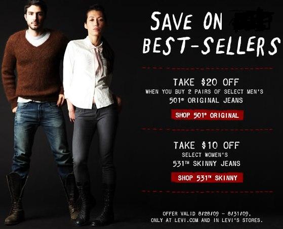 Levis Best Sellers Sale August 2009