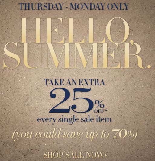 Ann Taylor Memorial Day Sale