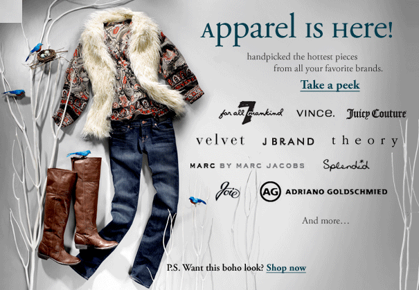 Apparel Is Here at Piperlime 2009