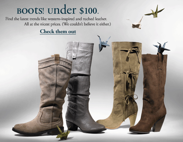 Boots Under 100 Dollars at Piperlime 2009