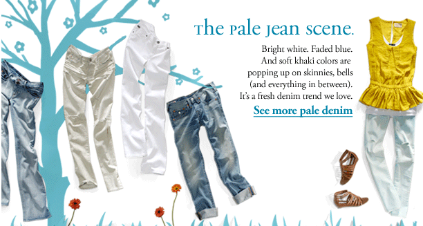 Pale Denim Trend : Pale Jean Scene at Piperlime