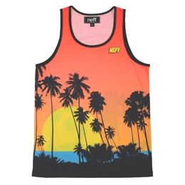 Sunset Orange Tank Top for men