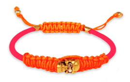 RUBBER SKULL Tangerine bracelet
