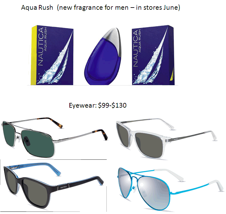 Aqua Rush Nautica Fragrance and Eyewear for Fathers Day