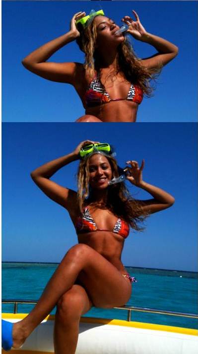 Beyonce Bikini Photos Wearing Luli Fama Bikini