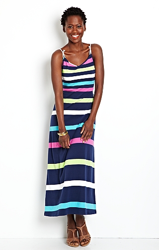 Nautica Striped Maxi Dress