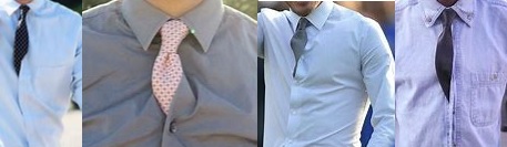 Ties tucked in Shirts