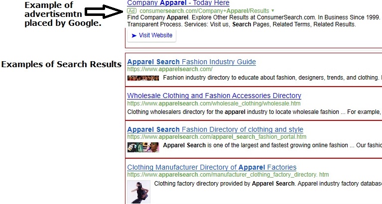 Google CSE Advertisement Examples