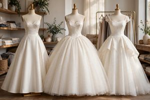 A-line ball gown skirt silhouette