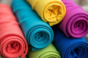 Close-up of jersey swimwear swimsuit fabric texture