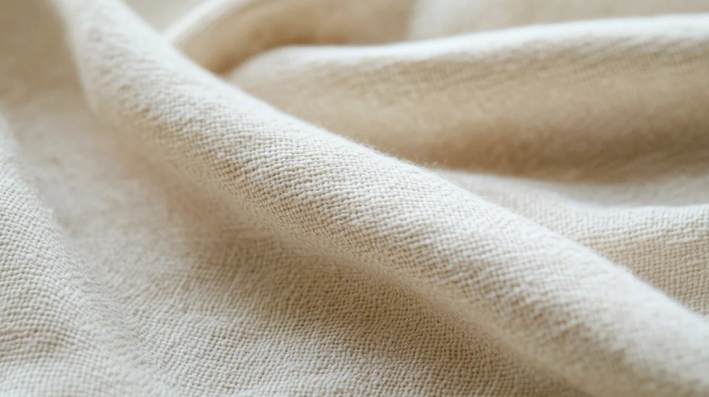 Close-up of organic cotton fabric