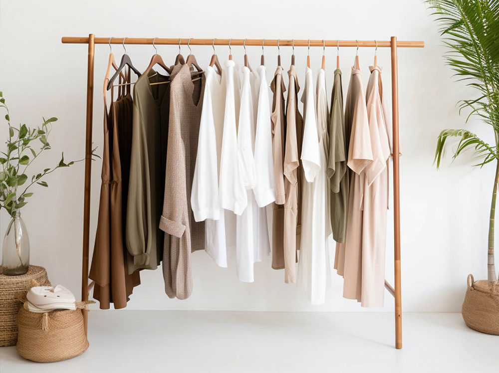 Sustainable clothing on a retail rail
