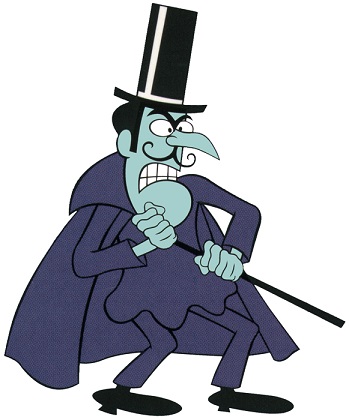 Black Hat Cartoon Villain Snidely