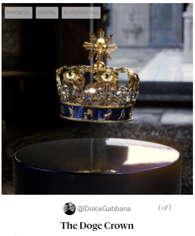 The Impossible Tiara NFT Dolce & Gabbana