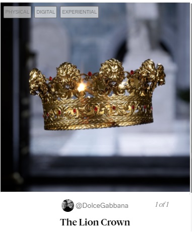 The Lion Crown NFT Dolce & Gabbana